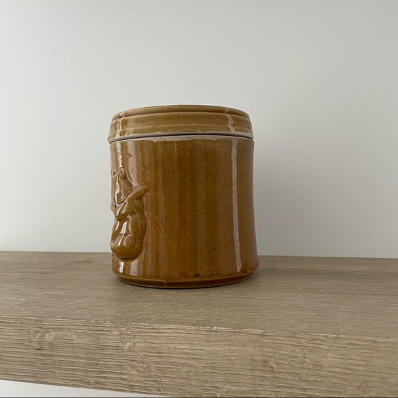 Vintage Glazed Ceramic Tea Canister Panda Bear & Bamboo Design Sheila Fournier - Picture 3 of 10